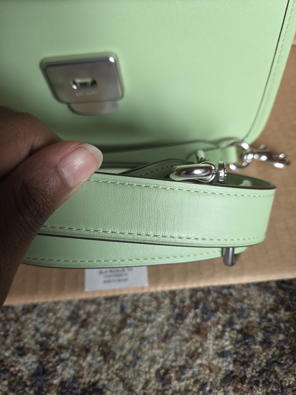 COACH Rogue Top Handle Pale Pistachio Bag - Picture 14 of 16